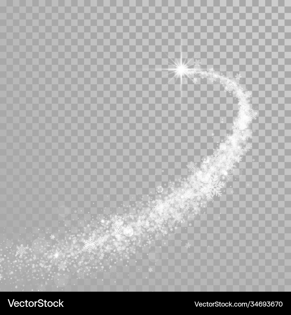 Sparkling Snowflake Light Wave vector image