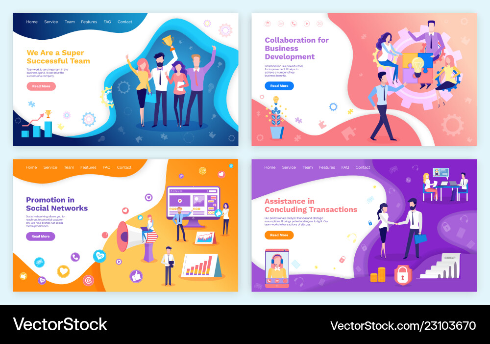 Successful team collaboration and business Successful team collaboration and business vector image
