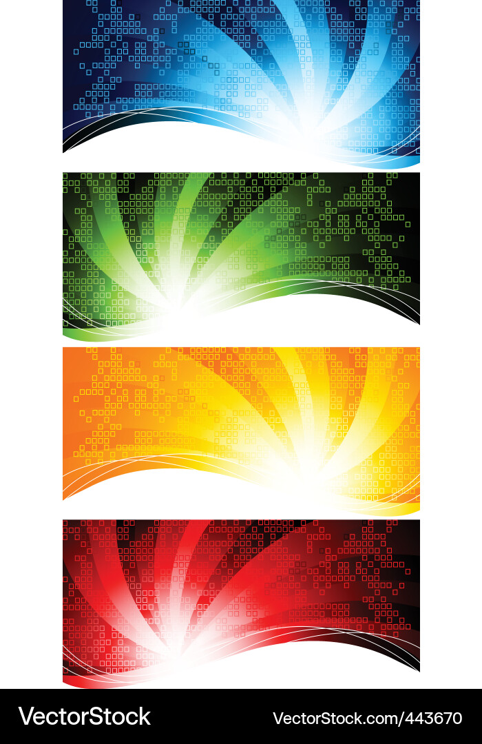 Tech Background - Vibrant Colors vector image
