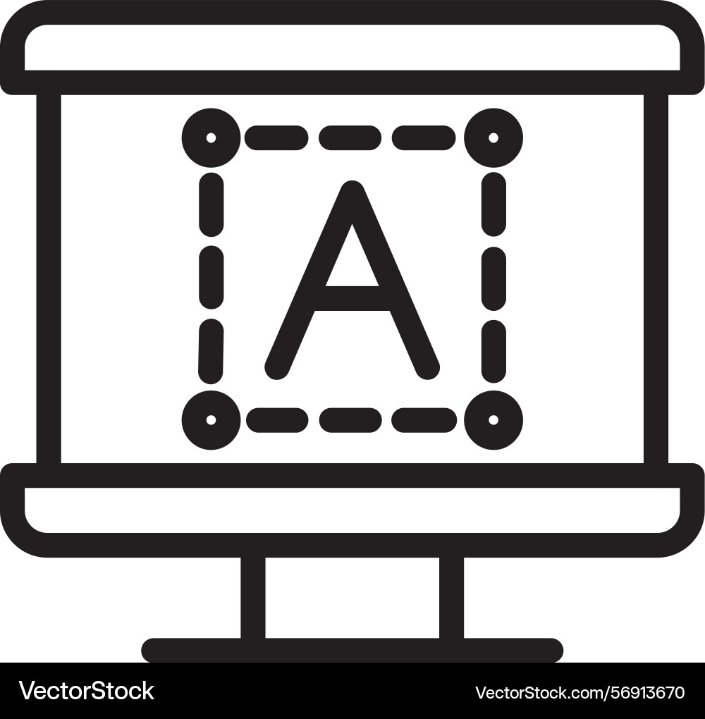 Text box linear style icon design vector image