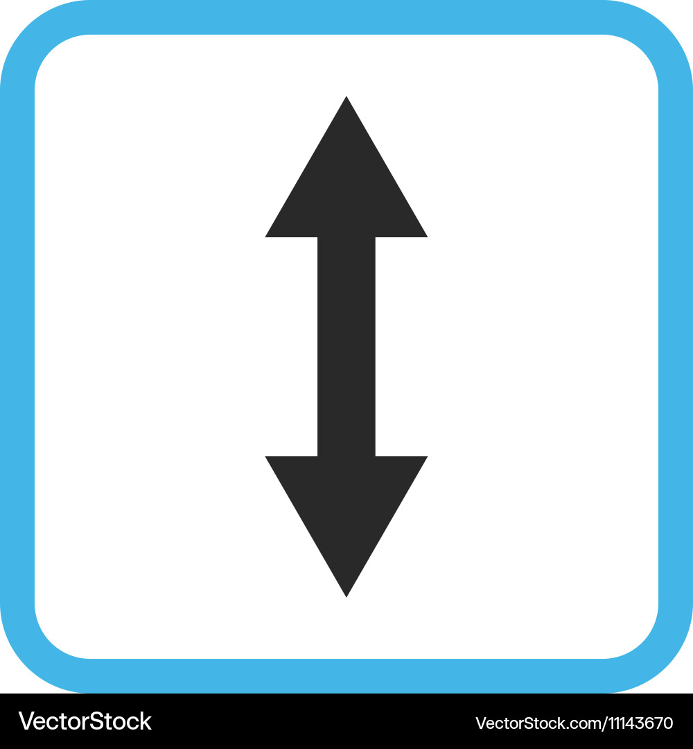 Vertical flip icon in a frame Vector Image