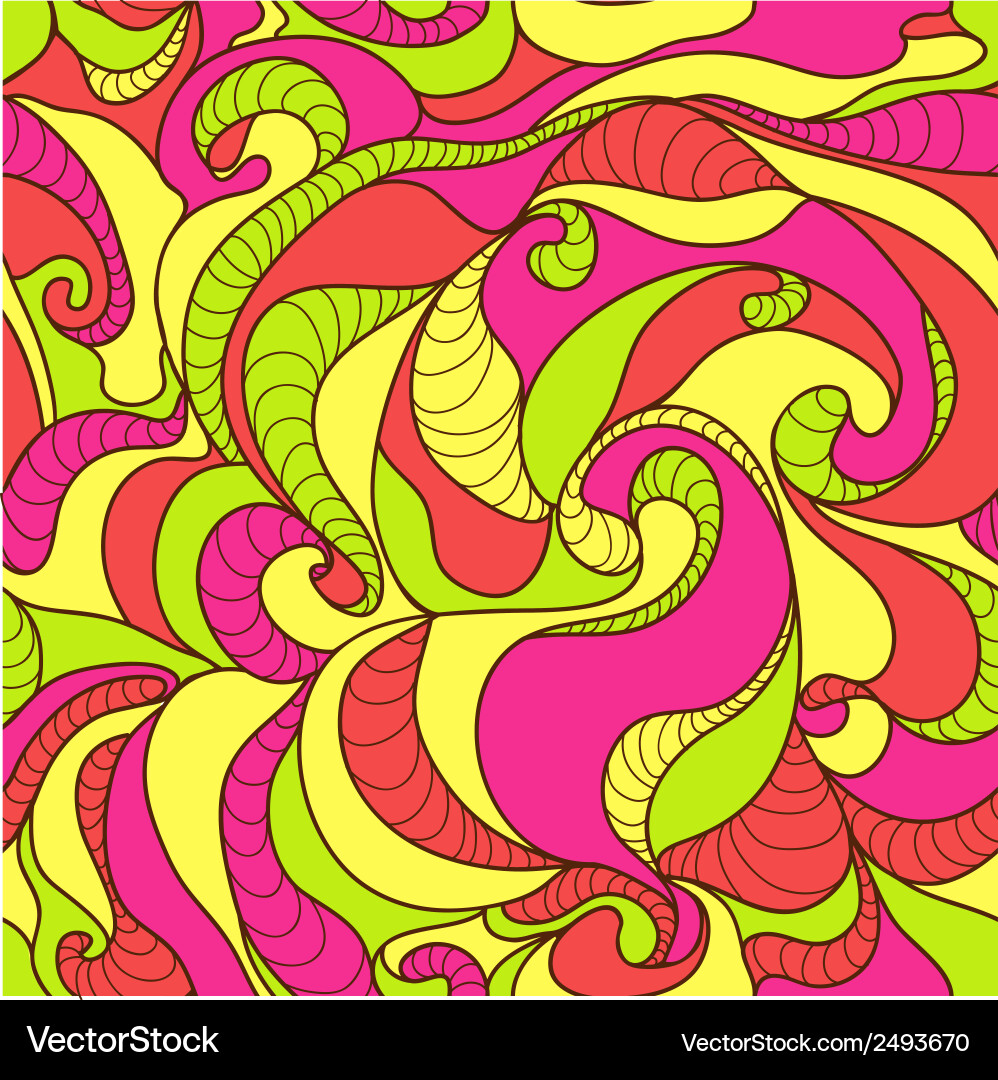 Vibrant Curly Abstract Pattern vector image
