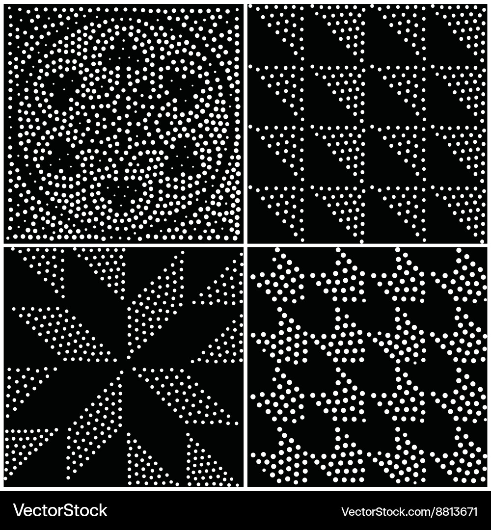 Abstract Geometric Pointillism Pattern vector image