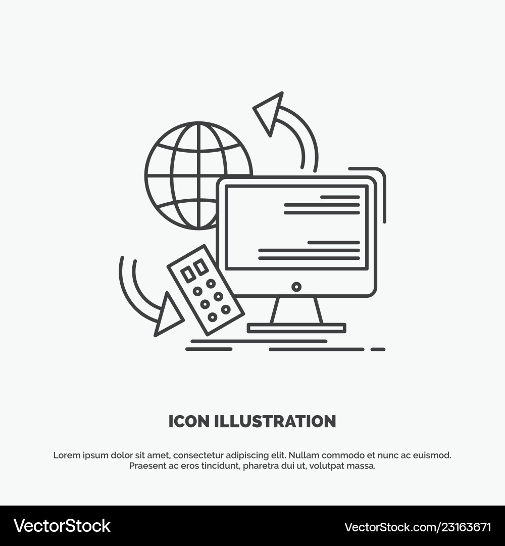 Access control monitoring remote security icon Vector Image