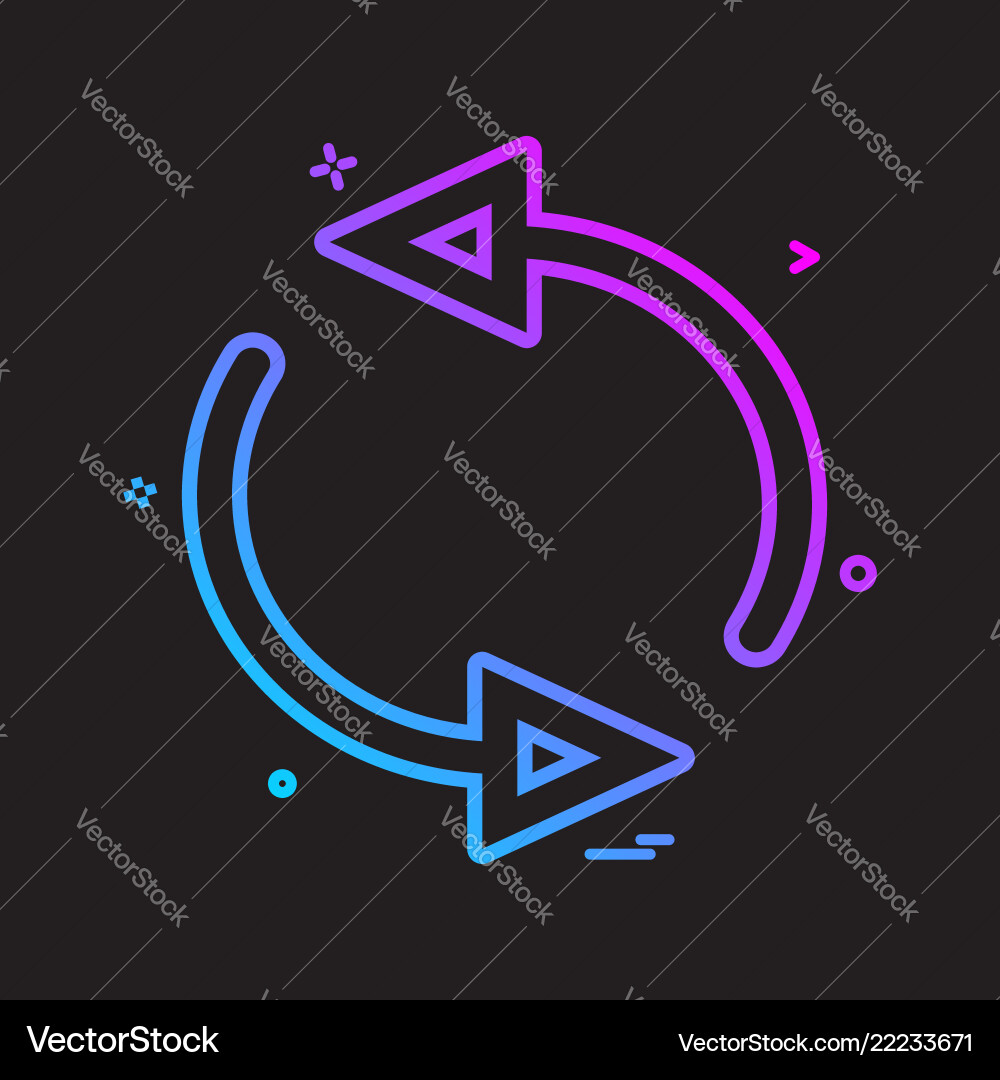 Arrow circle l rotate icon design Arrow circle l rotate icon design vector image