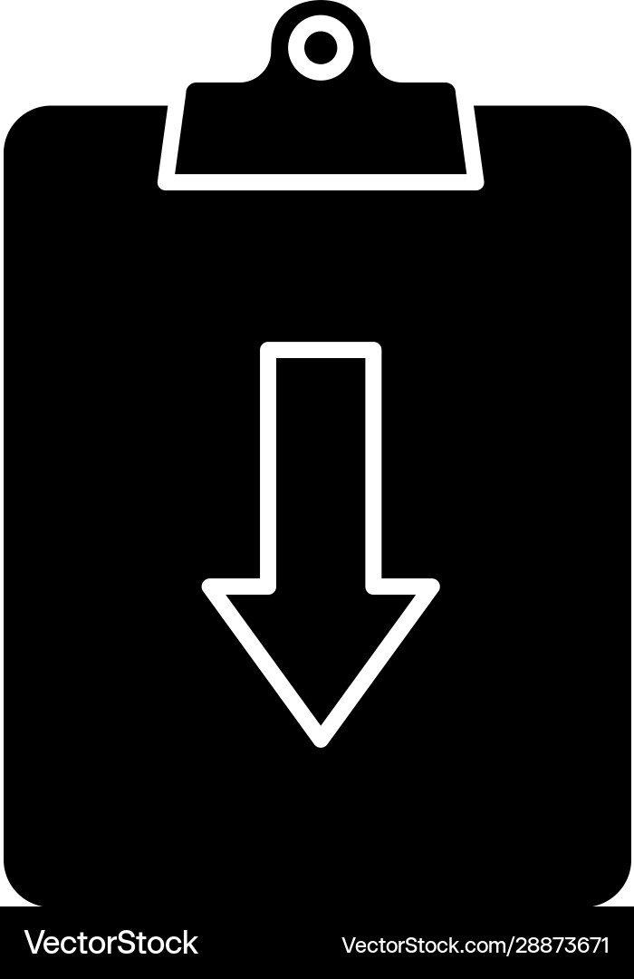 Assignment returned glyph icon Assignment returned glyph icon vector image
