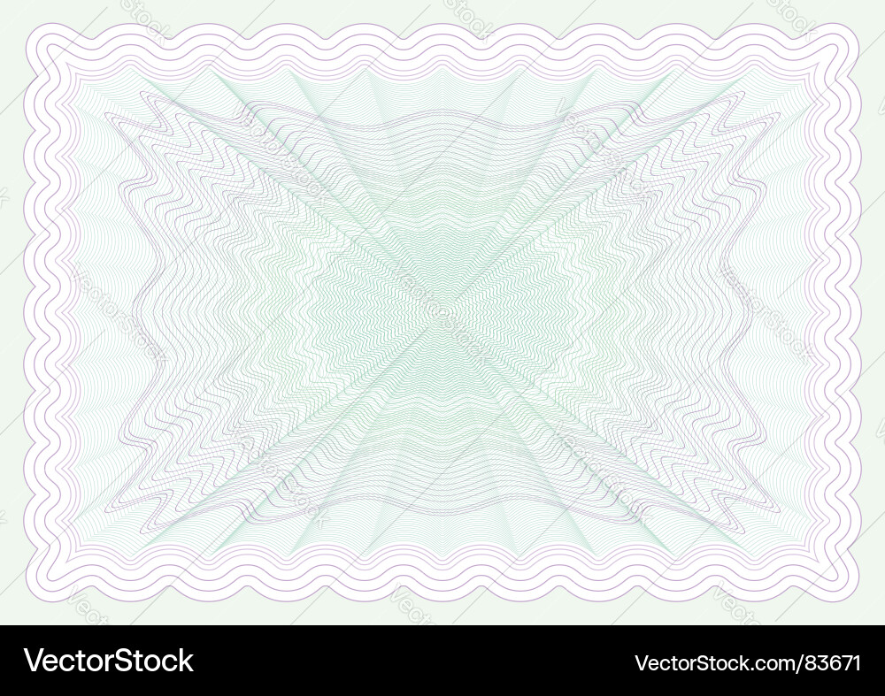Certificate Paper with Rosette Pattern vector image