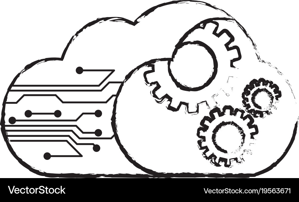 Cloud computing design Vector Image