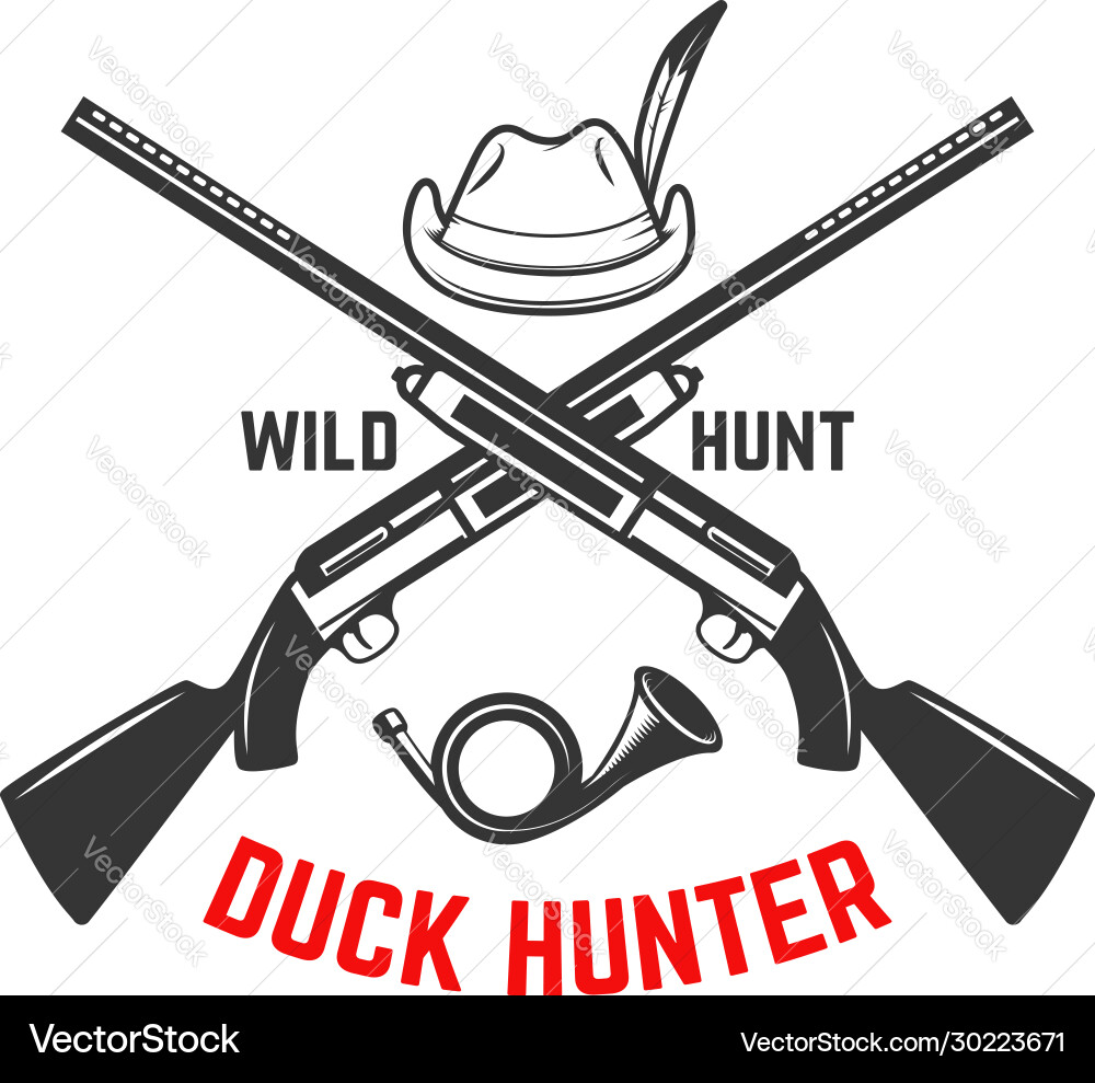 Emblem template duck hunting club