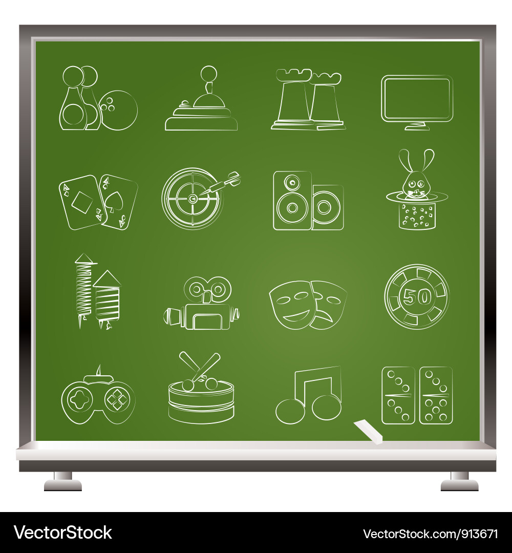 Entertainment objects icons Vector Image