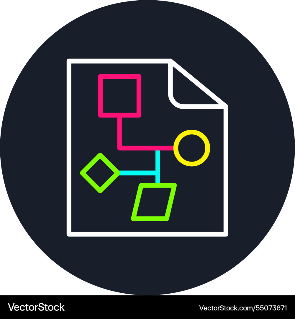 File line multi color icon Vector Image