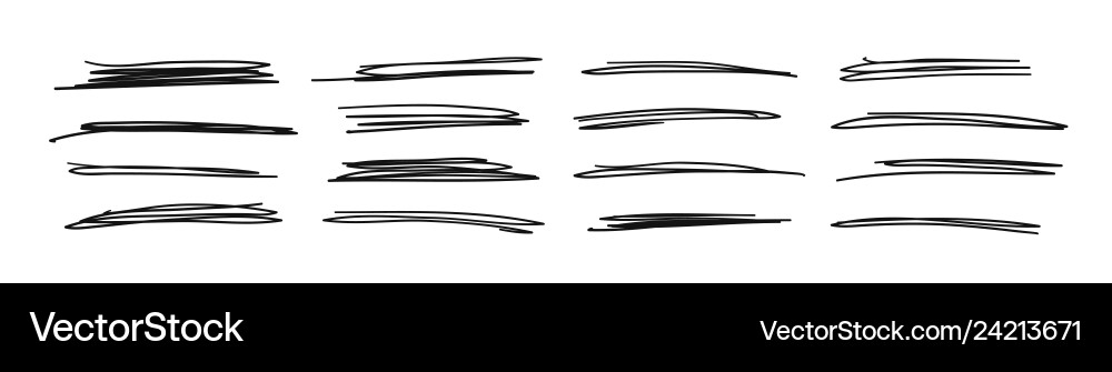 Hand drawn set of objects for design use black Hand drawn set of objects for design use black vector image