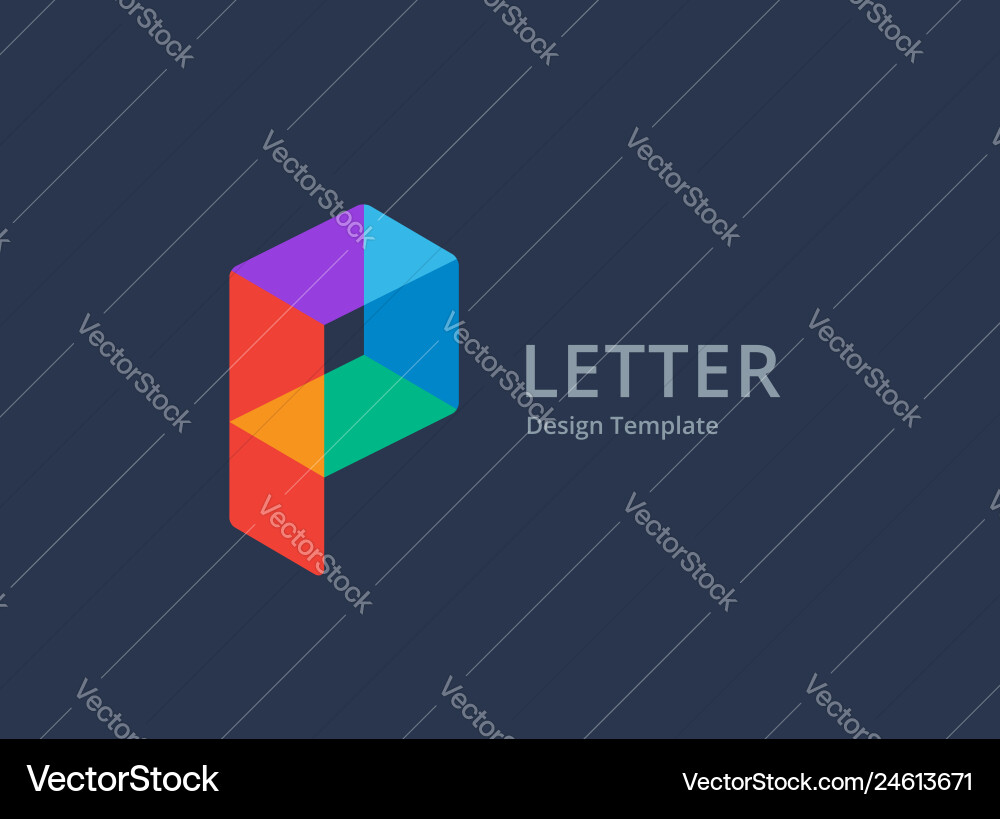 Letter p logo icon design template elements Vector Image