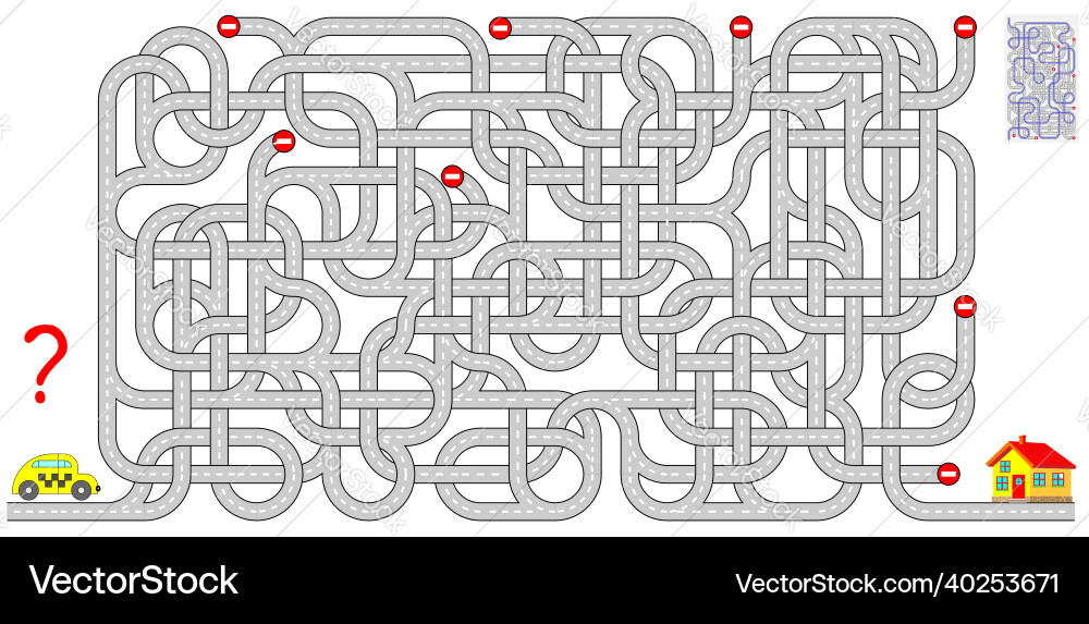 Logic puzzle game with labyrinth for children Logic puzzle game with labyrinth for children vector image