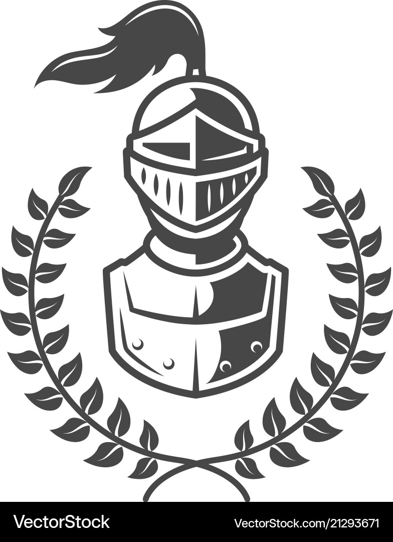 Medieval Knight Emblem Vector Image