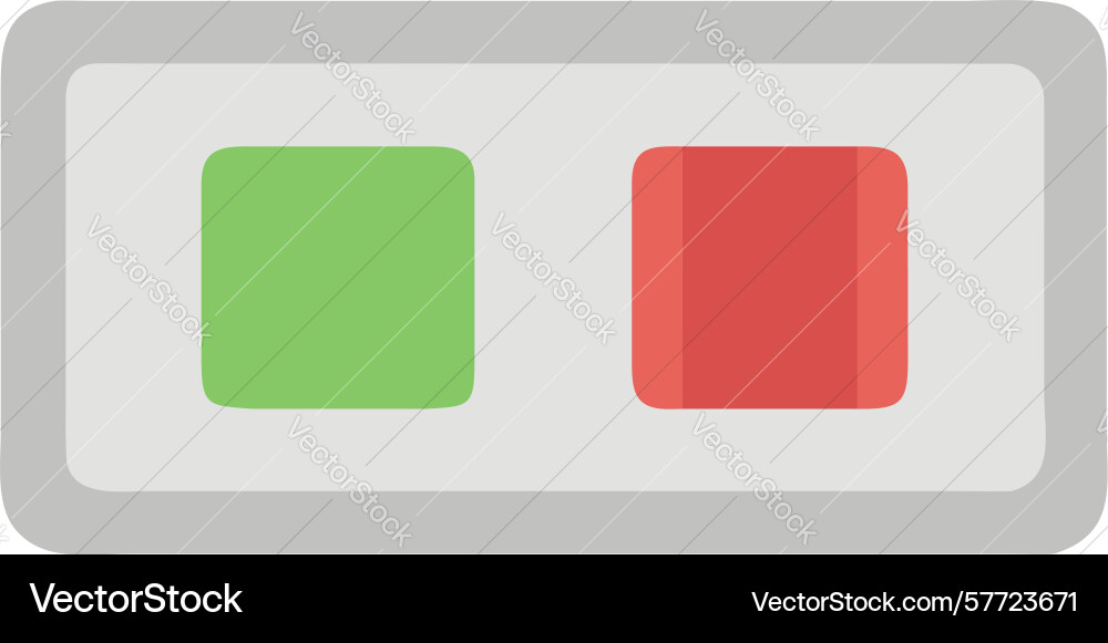 Onoff switch buttons with green and red vector image
