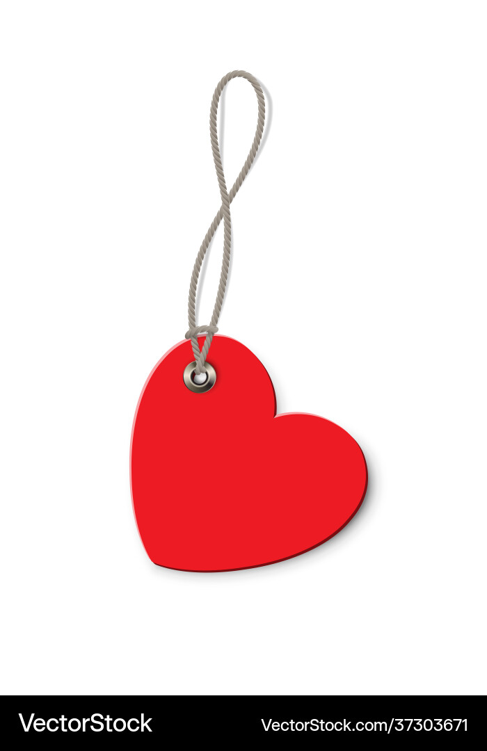 Red heart with string isolated on white background Red heart with string isolated on white background vector image