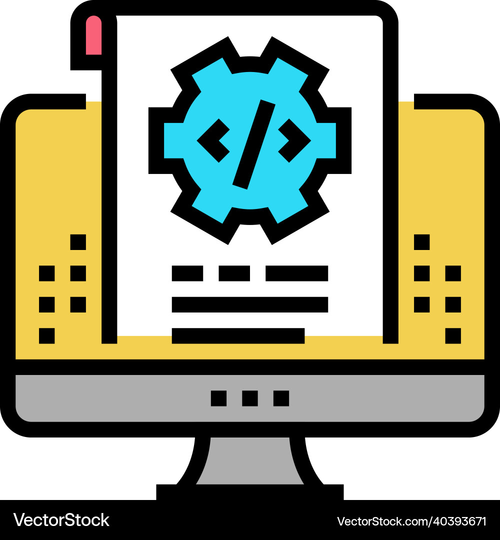 Script code color icon Script code color icon vector image