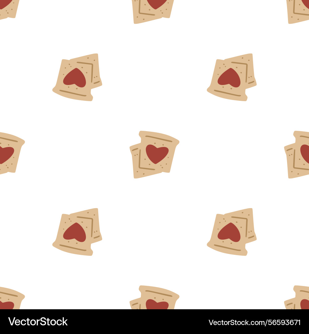 Seamless toast with jam pattern Seamless toast with jam pattern Vector Image