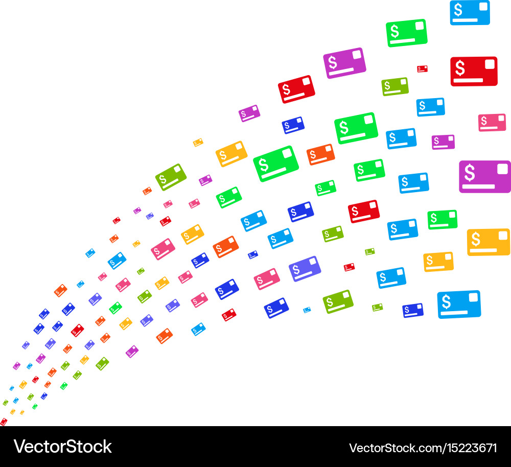 Source stream of credit card vector image