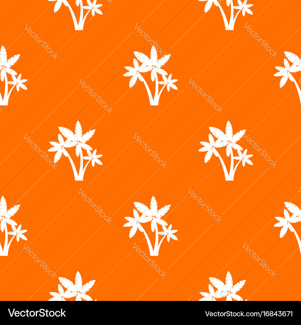 Three palm trees pattern seamless vector image