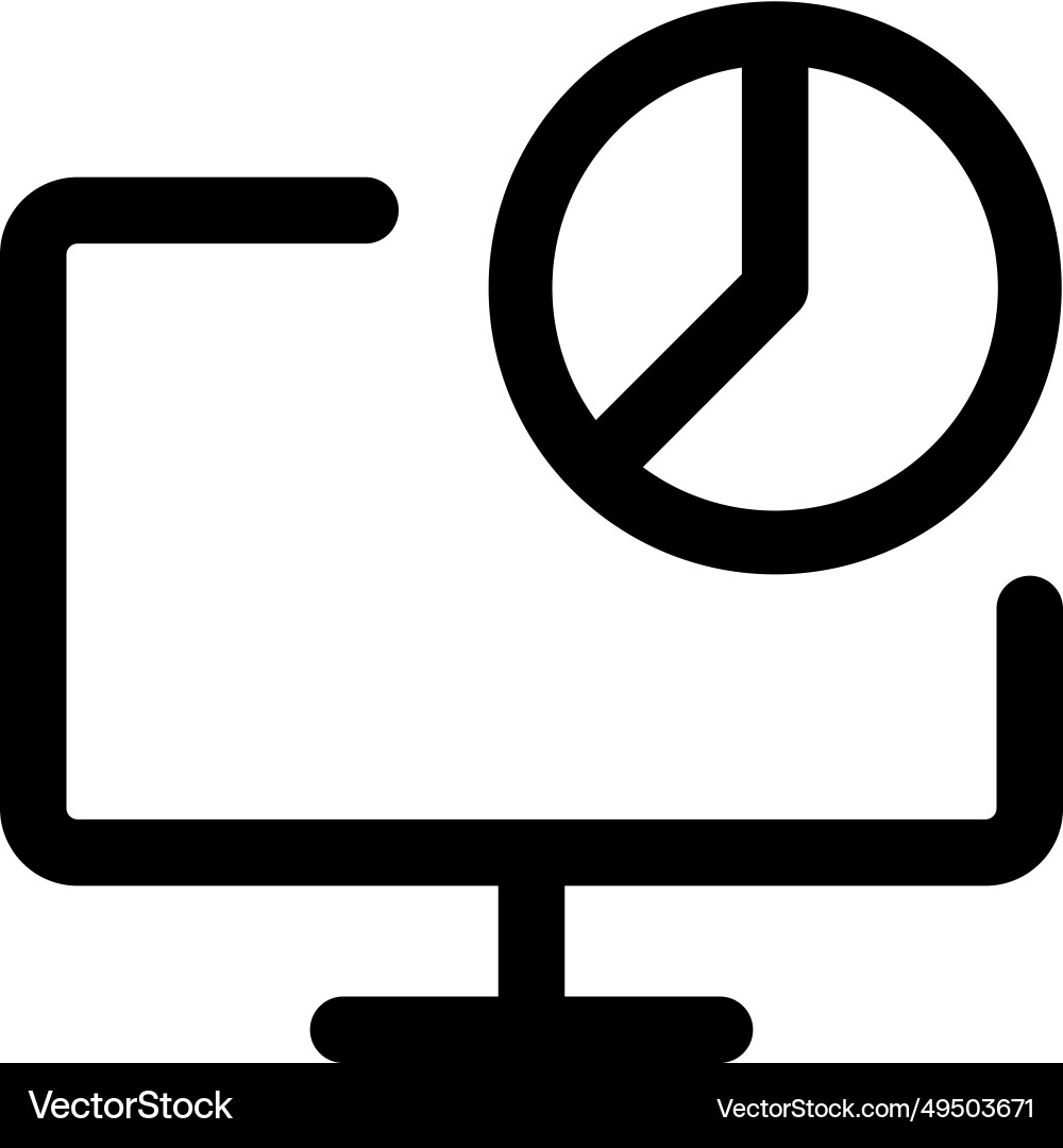 Visual data represented as a circular graph vector image