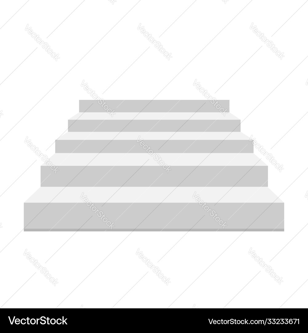 White stair staircase isolated 3d stairway White stair staircase isolated 3d stairway vector image