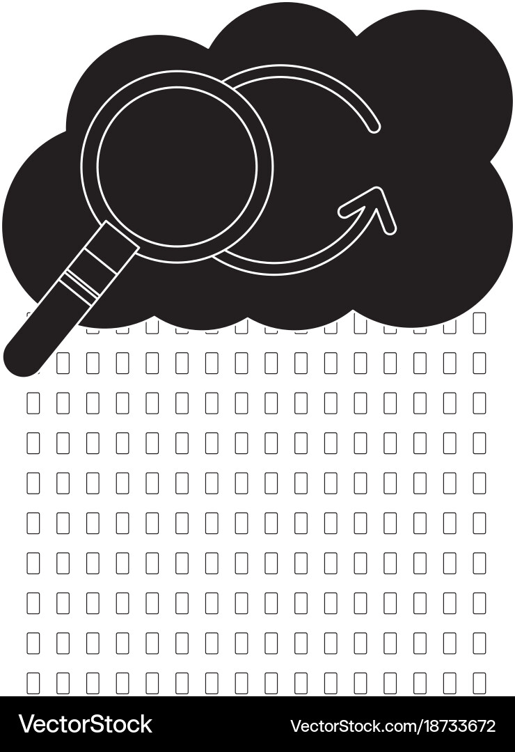 Cloud storage with zeros icon image Vector Image