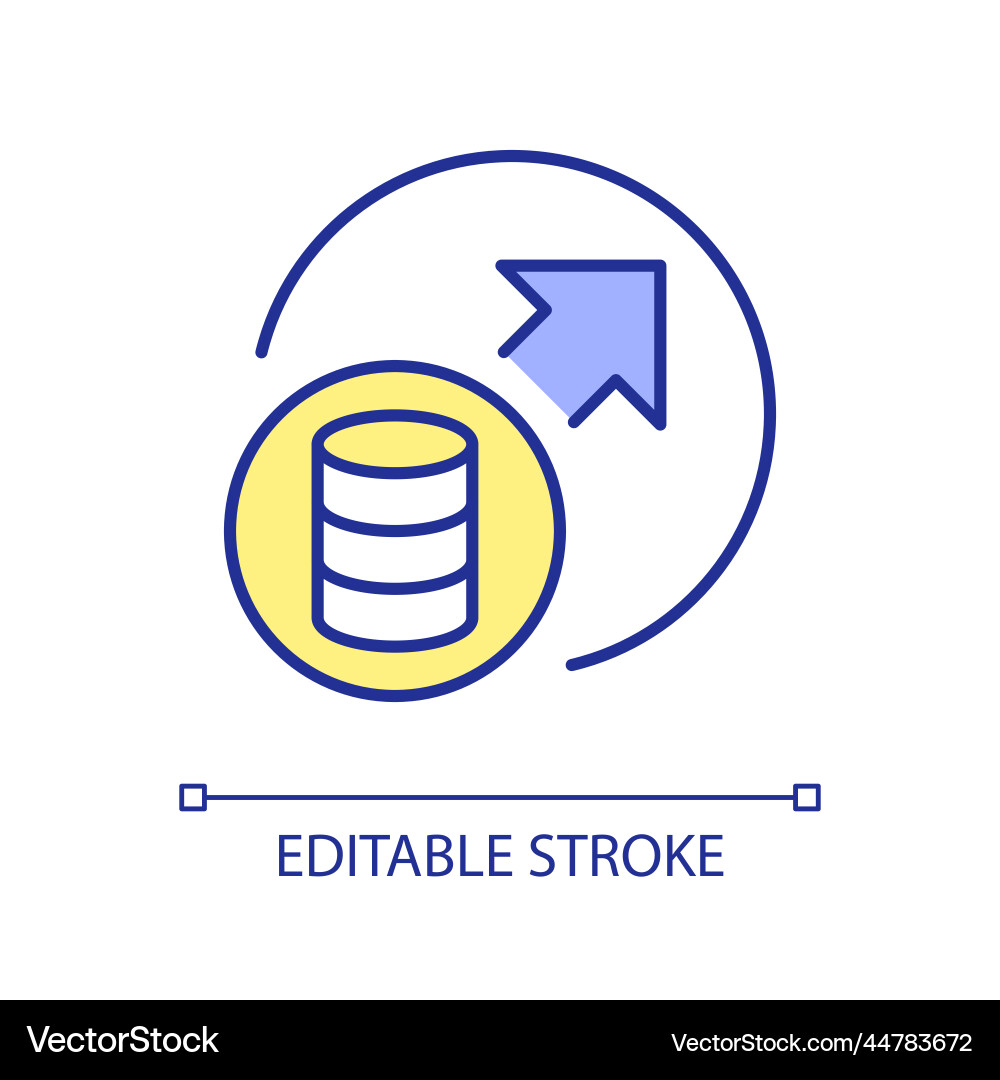 Database scalability rgb color icon Vector Image