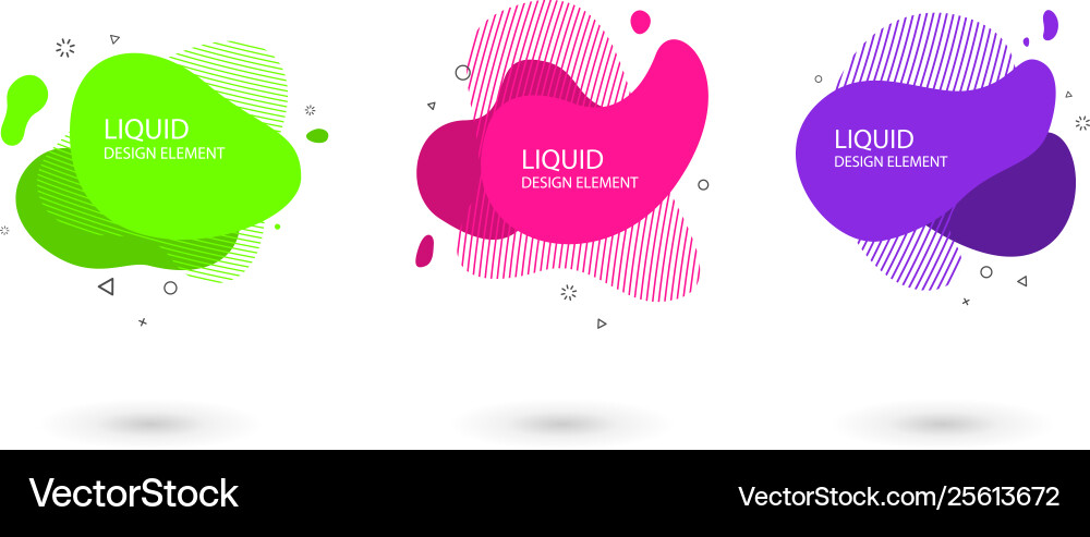 Fluid Abstract Liquid Set - Minimal vector image