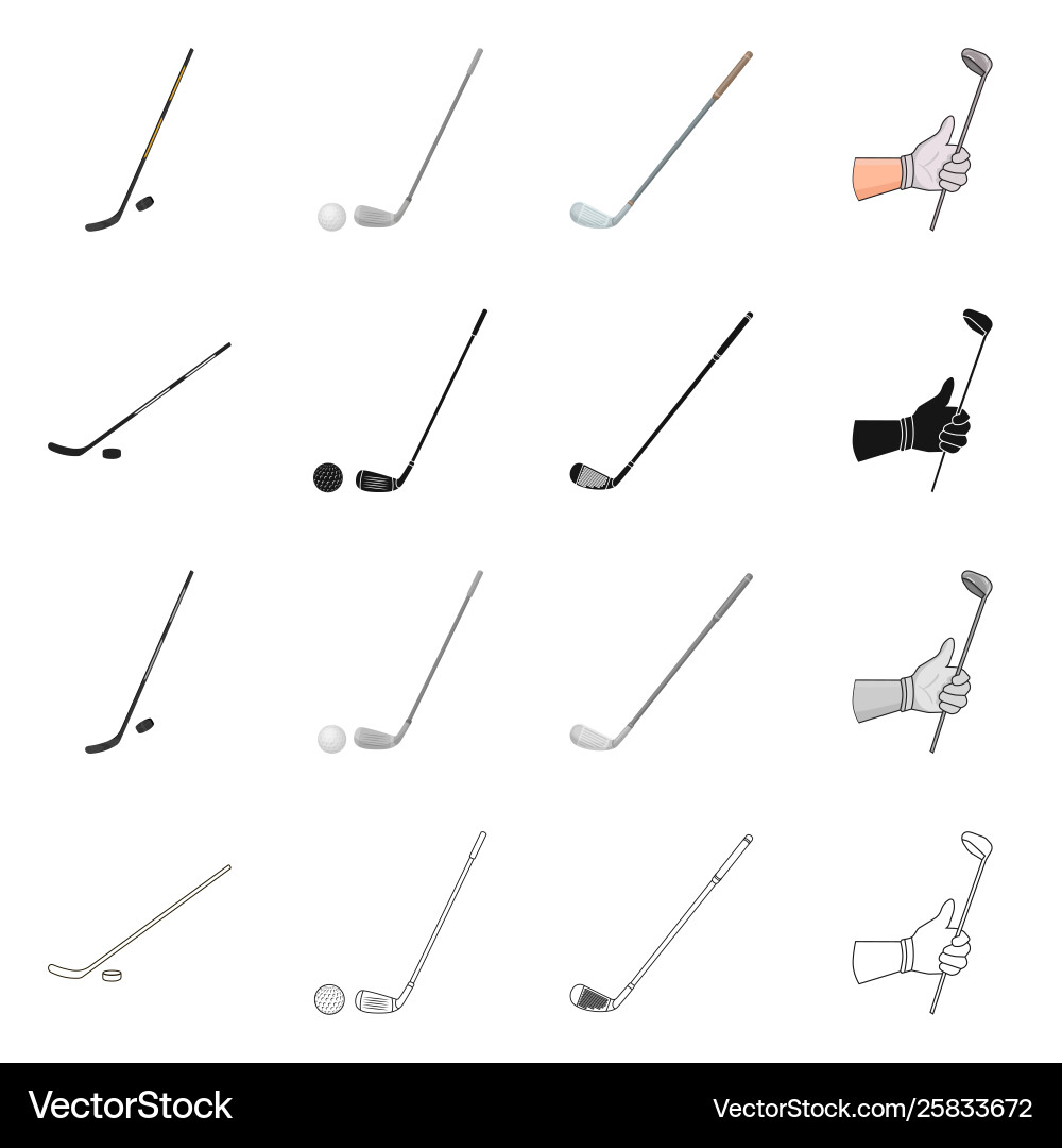 Isolated object and stick logo collection Vector Image