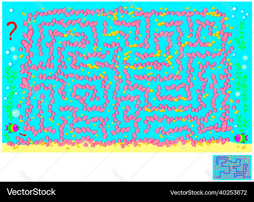 Logic puzzle game with labyrinth for children Logic puzzle game with labyrinth for children vector image