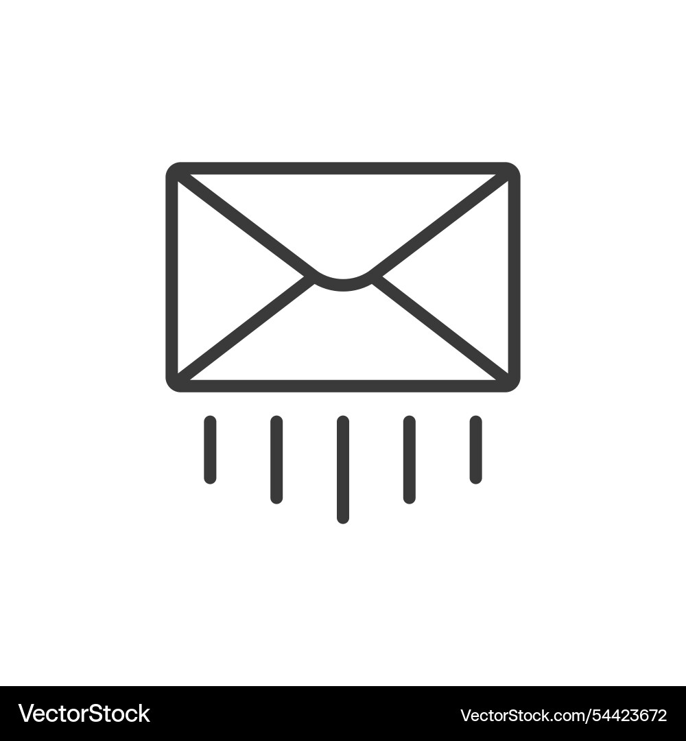 Pop up email icon in line design pop-up Pop up email icon in line design pop-up vector image