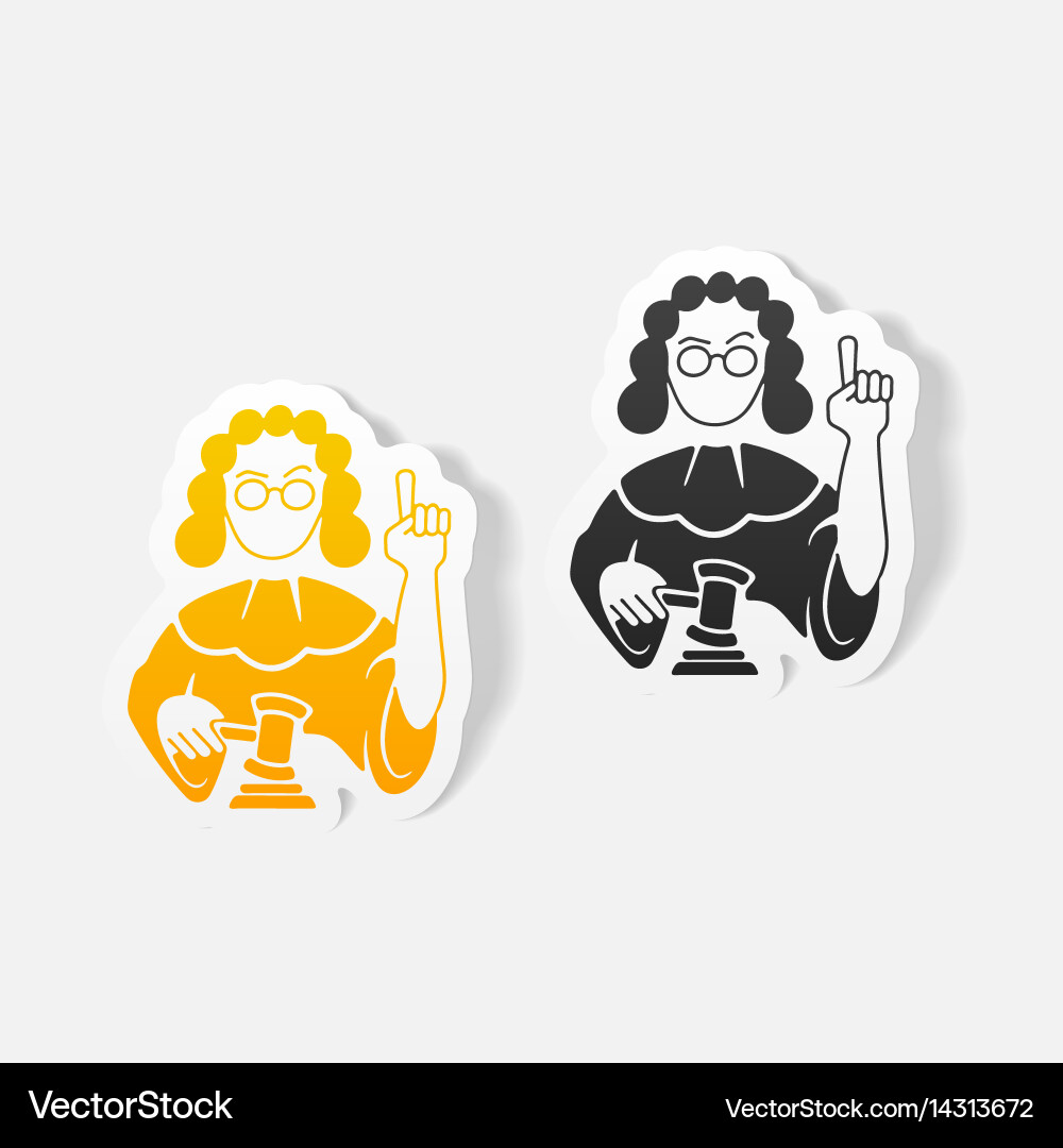 Realistic design element judge Vector Image