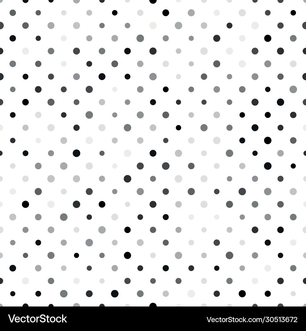 Seamless polka dot pattern grey dots in random Seamless polka dot pattern grey dots in random vector image