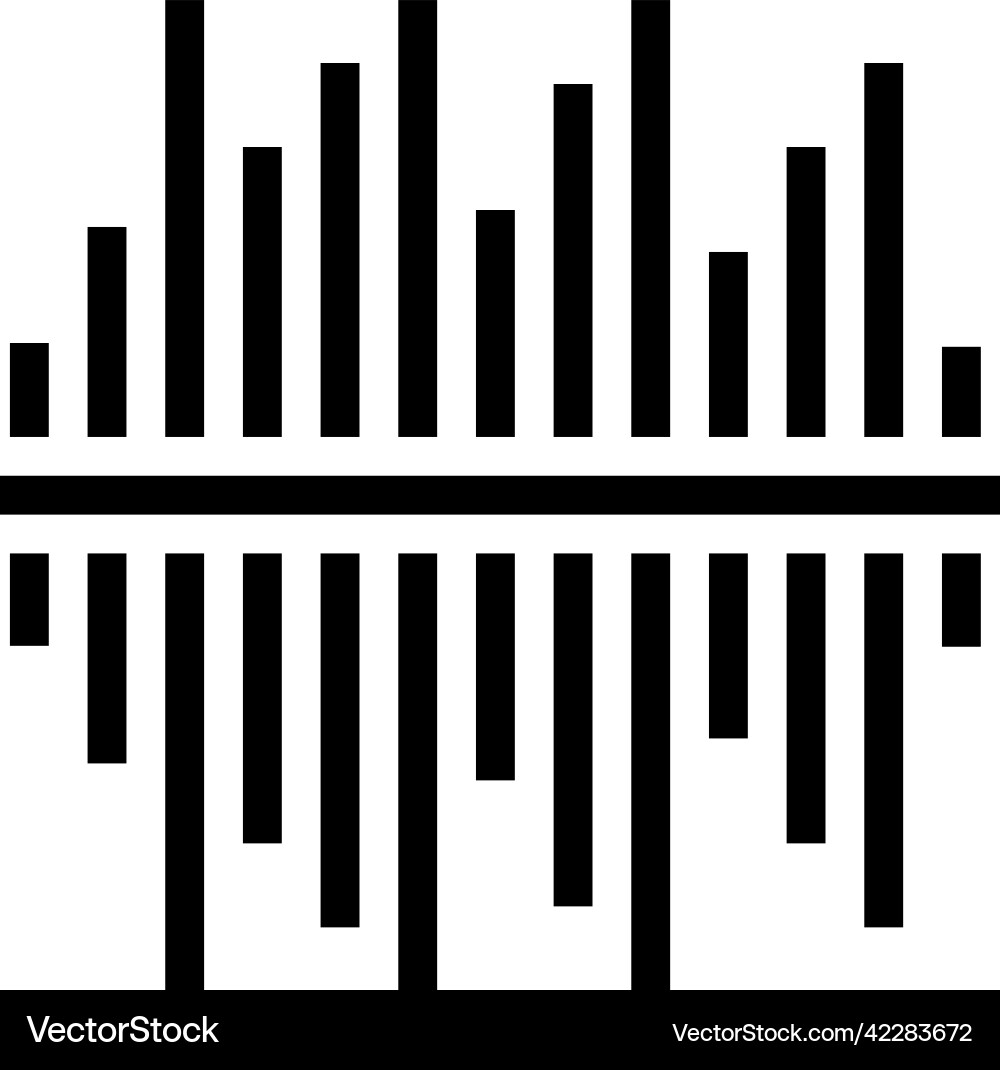 Sound frequency symbol audio signal record icon