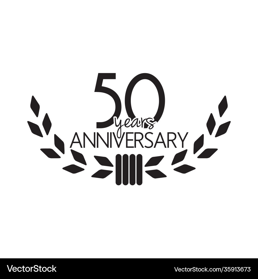 50 years anniversary Vector Image