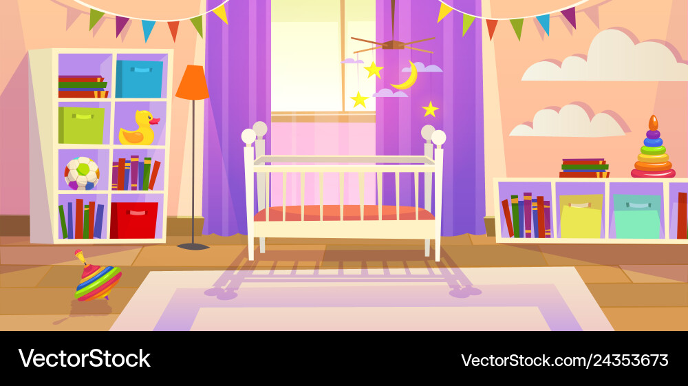 Baby Room Interior - Nursery vector image