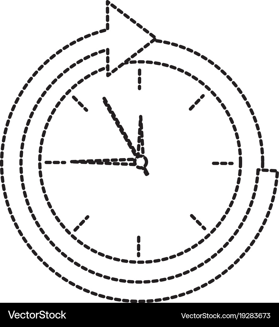 Clock with arrow time icon image Vector Image