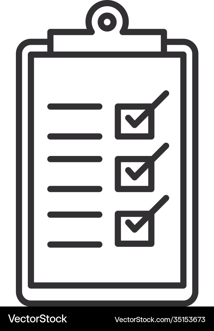 Delivery clipboard check mark list logistic line vector image