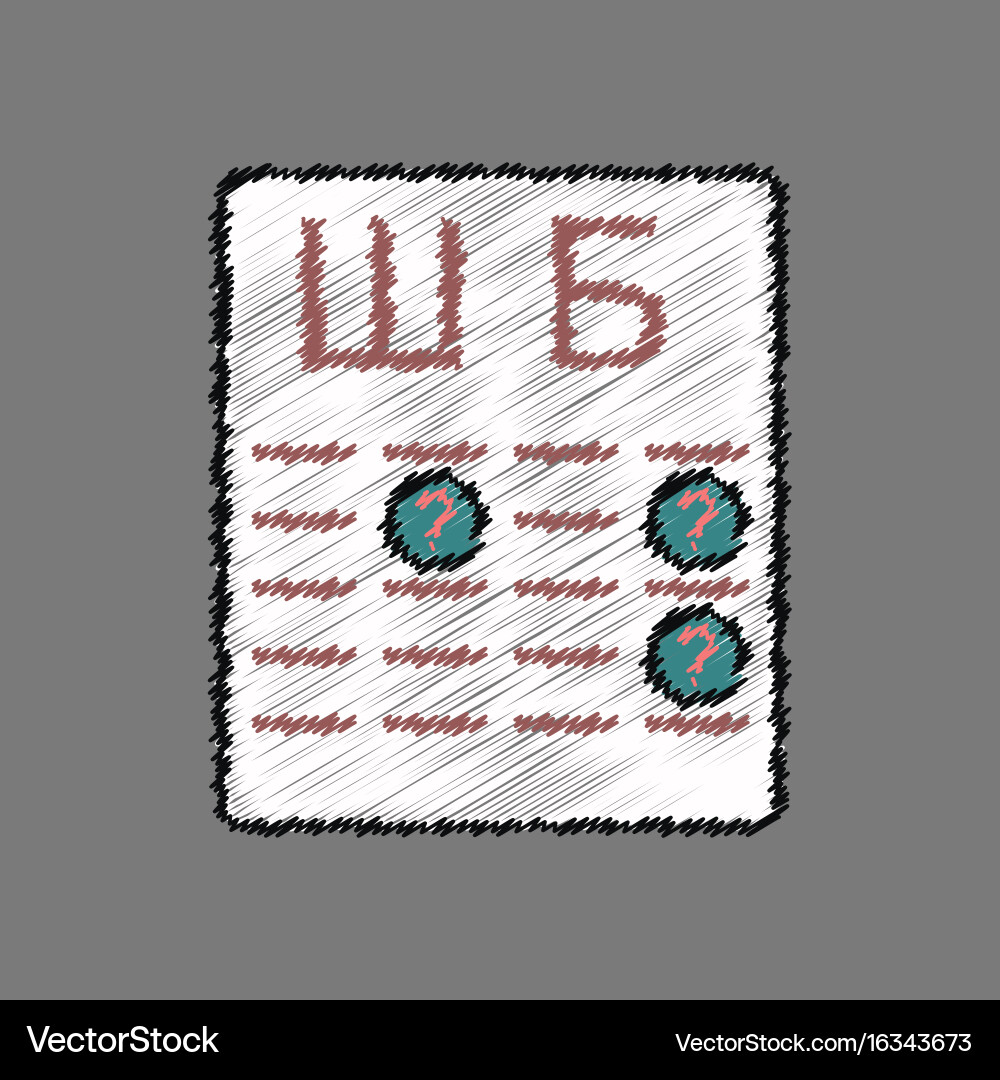 Flat shading style icon eye test with check mark vector image