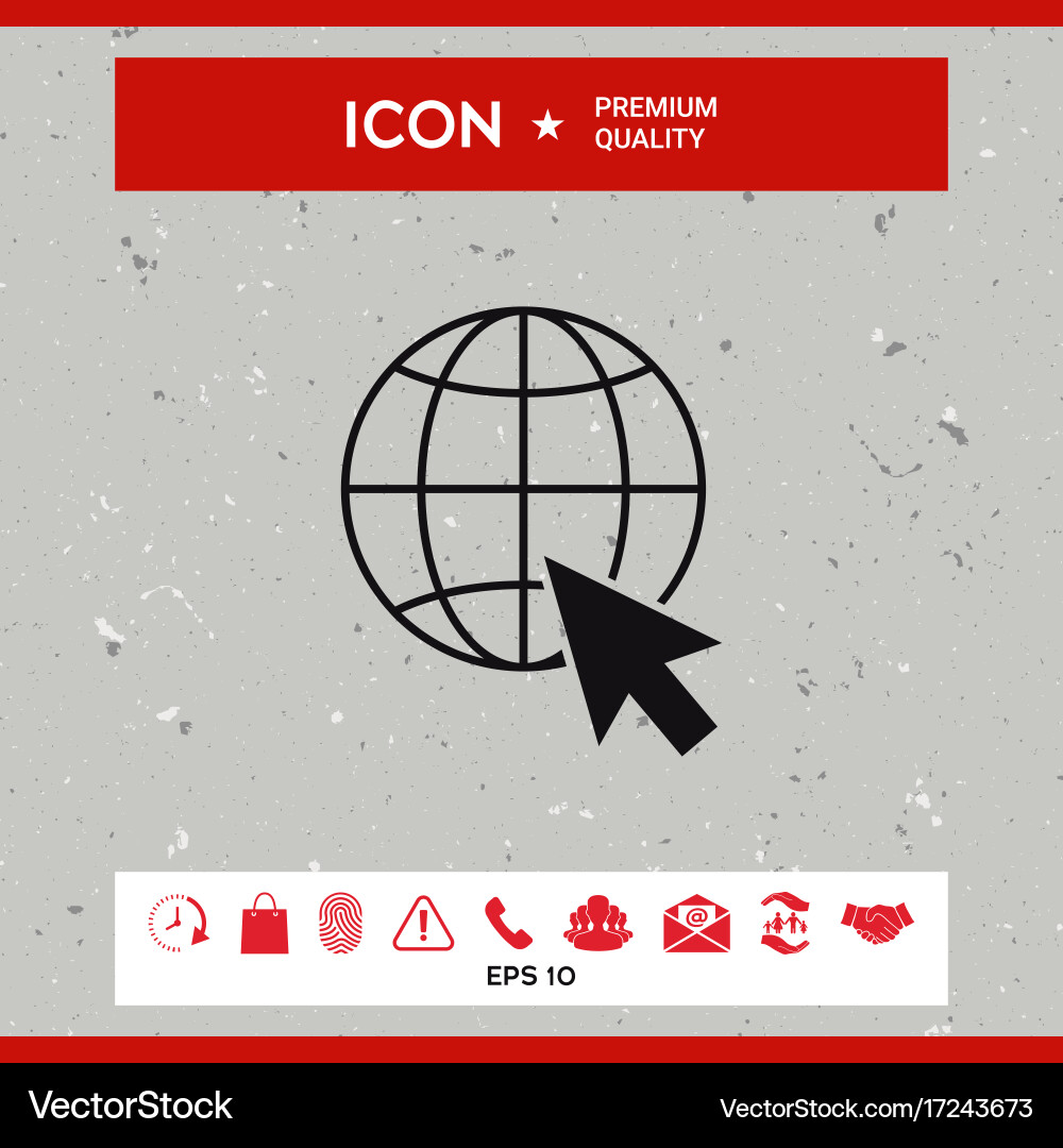 Go to web internet icon vector image