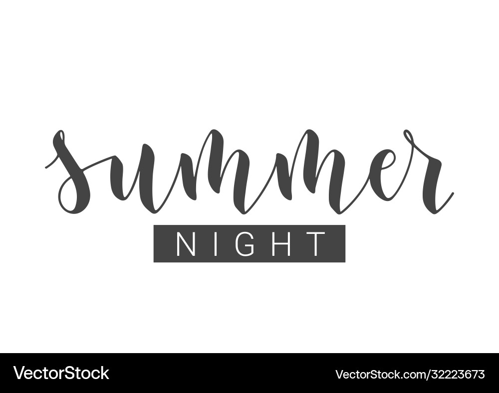Handschriftliche Briefing Sommernacht Handschriftliche Briefing Sommernacht vektorbild