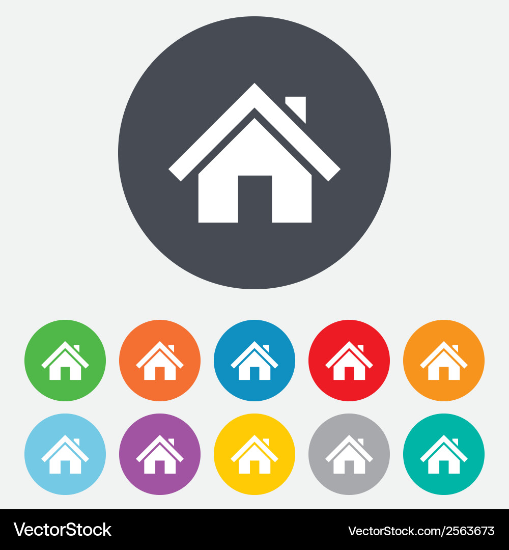 Home sign icon main page button navigation Vector Image