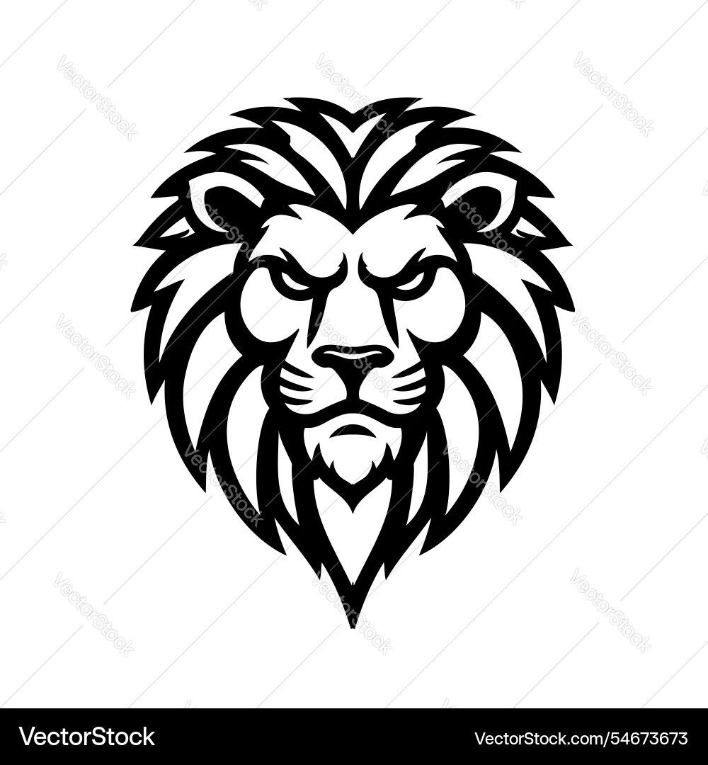 Lion head silhouette Vector Image
