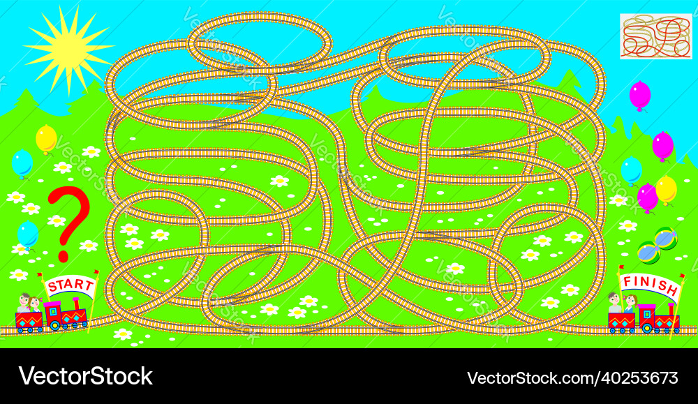 Logic puzzle game with labyrinth for children vector image