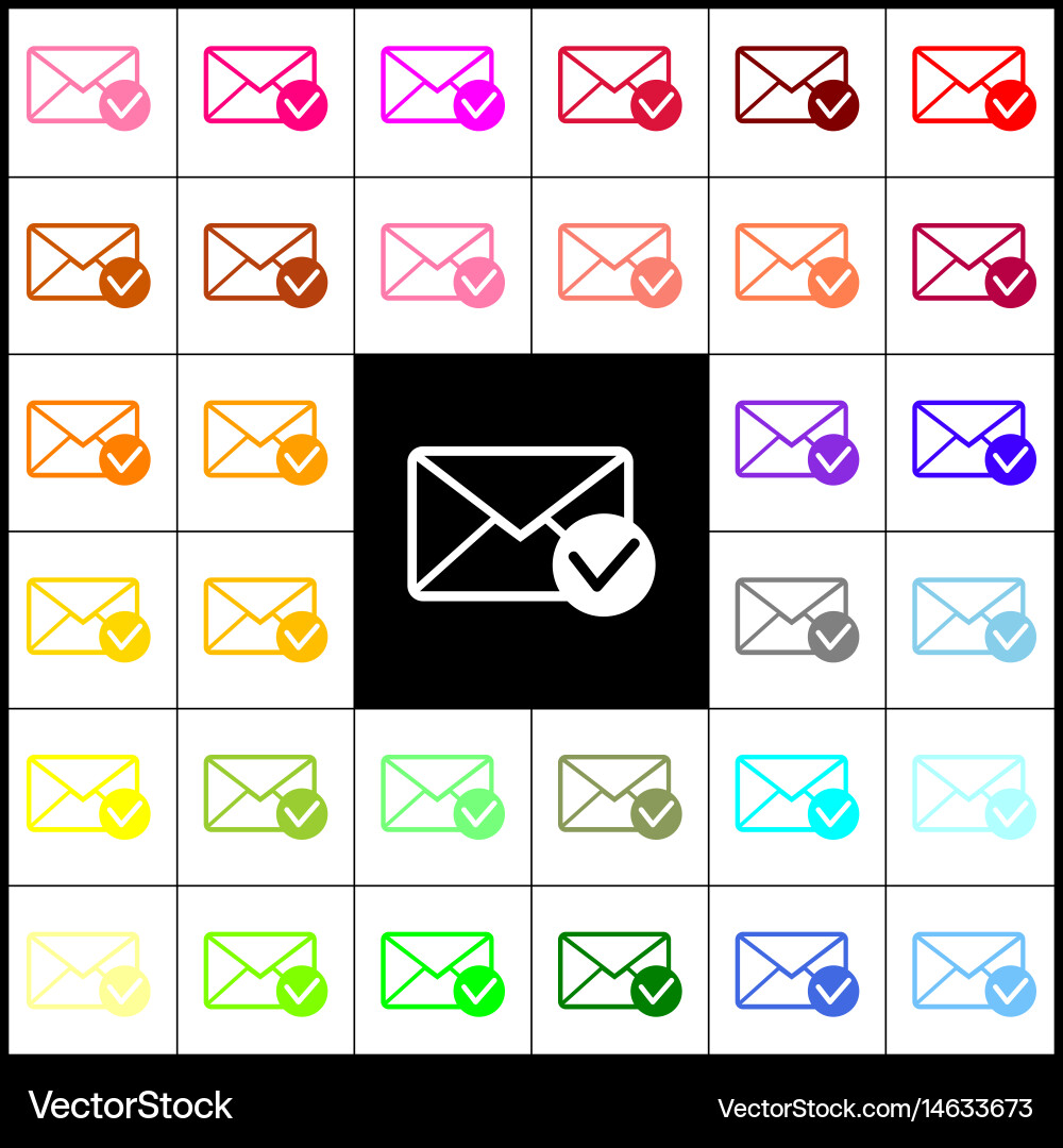 Mail sign with allow mark Vector Image