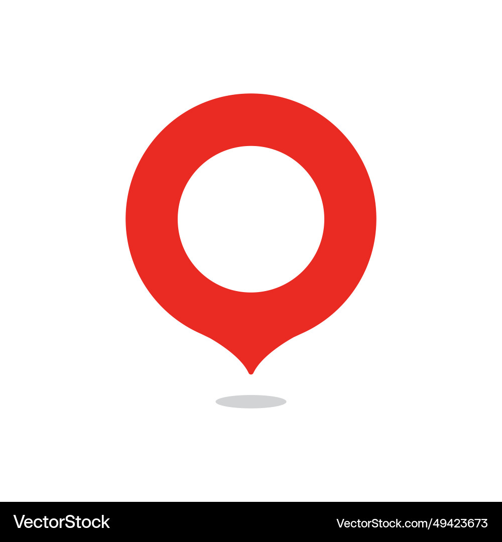 Map pin flat design modern icon pointer minimal Vector Image