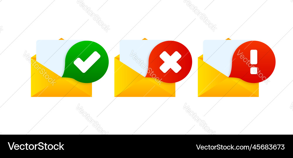 Open mail envelope icon collection with marker Open mail envelope icon collection with marker vector image