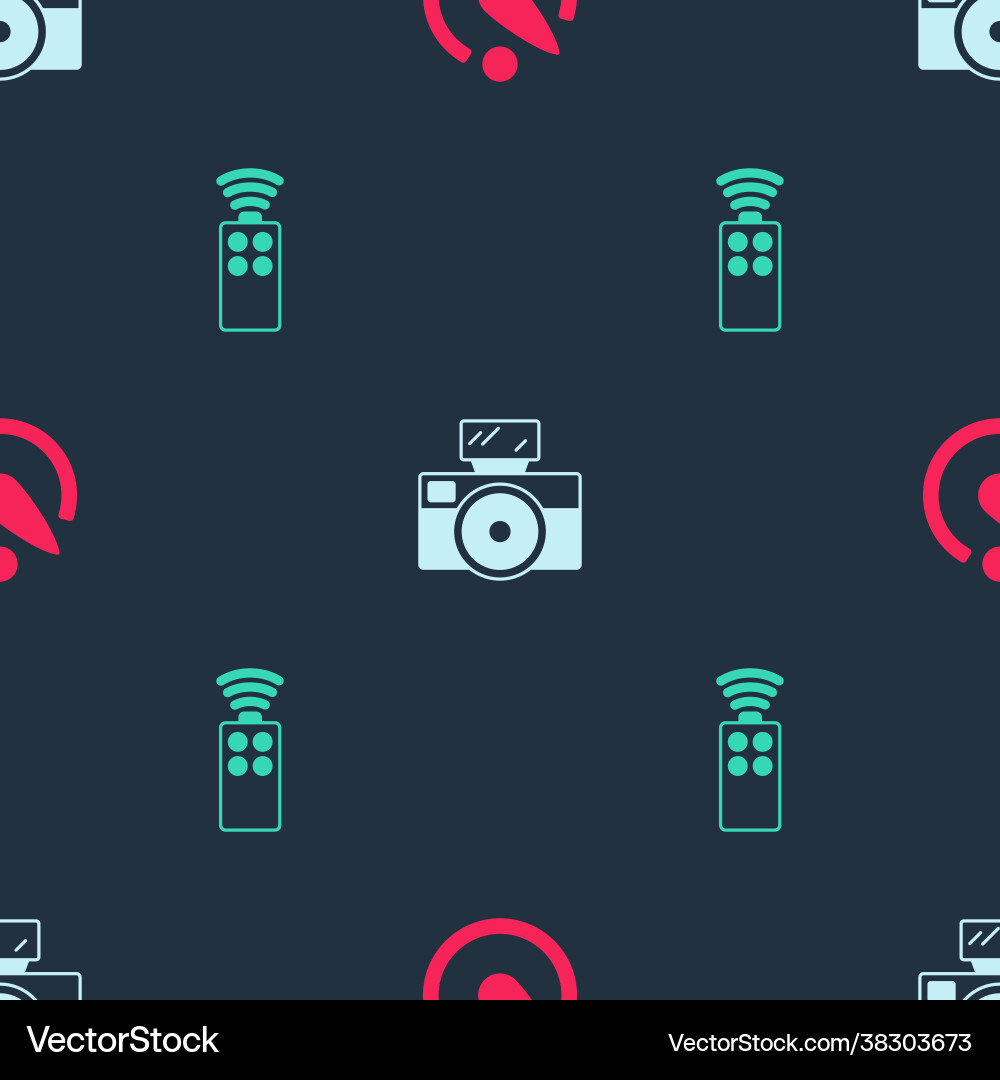 Set camera timer photo with flash Set camera timer photo with flash vector image